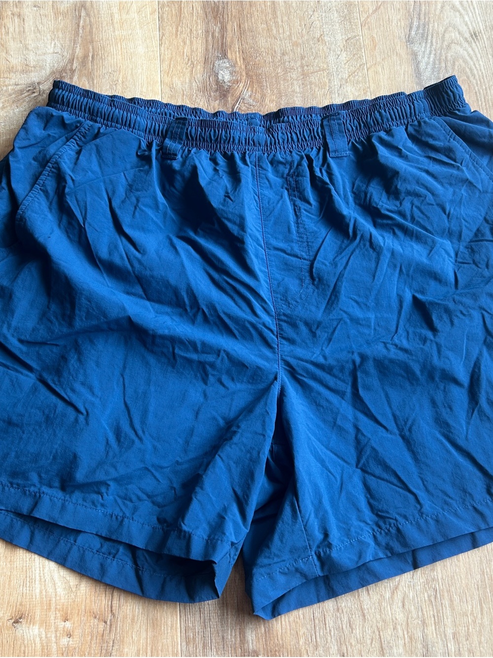 Columbia PFG Men's Navy Blue Athletic Elastic-Waist Shorts Fishing